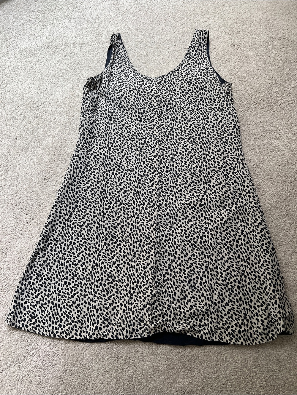 Reversible Black & Tan Animal Print A-Line Tank Dress